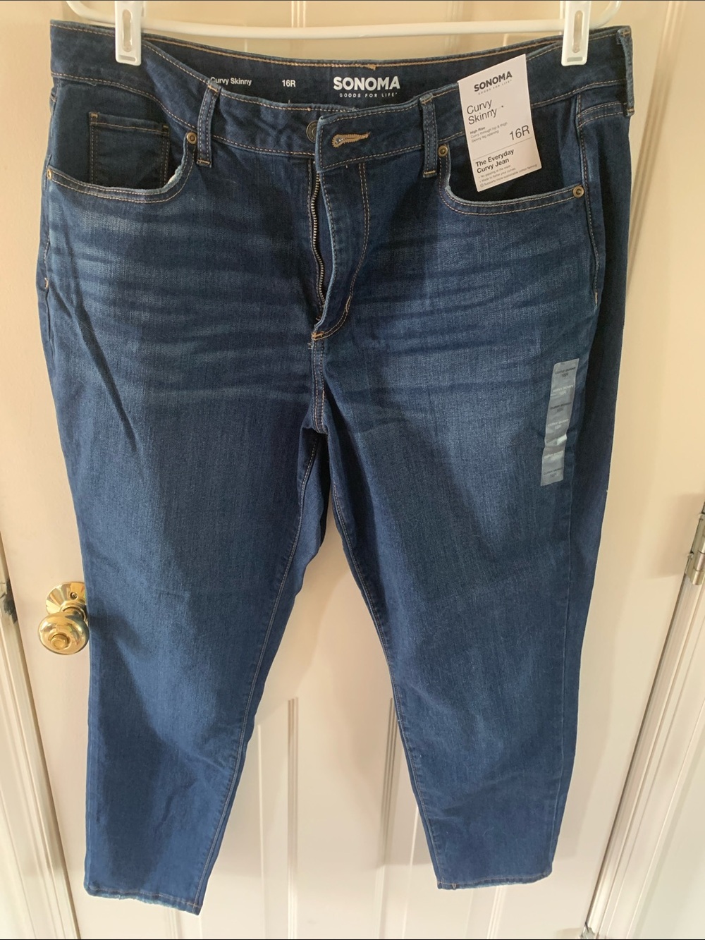 SONOMA Men’s Curvy Skinny Jeans - Dark Blue Denim
